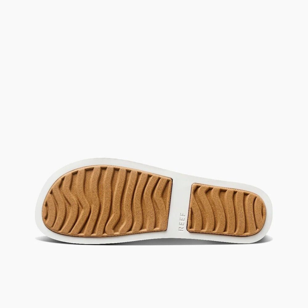 Reef Sandals Women 9 Water Vista White Tan Slip On Strap Outdoor Beach Flip Flop - Picture 5 of 5